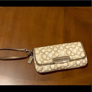 Coach Kristin sequin wristlet